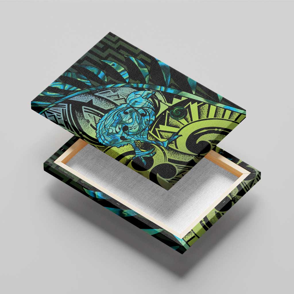 Southland Takehe Pounama Canvas Wall Art Aotearoa Poutama Paua Shell Fern