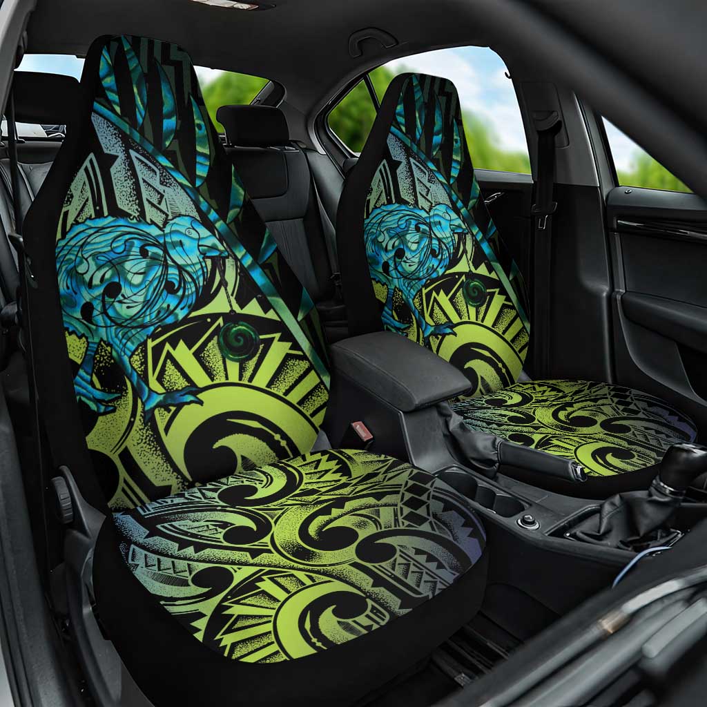 Southland Takehe Pounama Car Seat Cover Aotearoa Poutama Paua Shell Fern