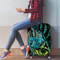 Southland Takehe Pounama Luggage Cover Aotearoa Poutama Paua Shell Fern LT14 - Polynesian Pride