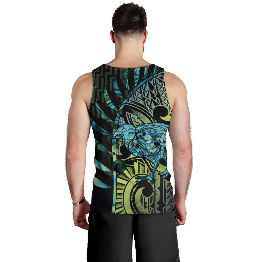 Southland Takehe Pounama Men Tank Top Aotearoa Poutama Paua Shell Fern
