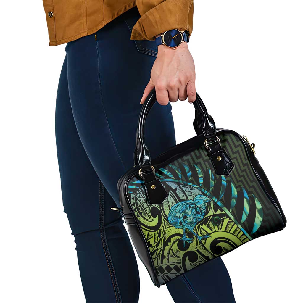 Southland Takehe Pounama Shoulder Handbag Aotearoa Poutama Paua Shell Fern LT14 - Polynesian Pride