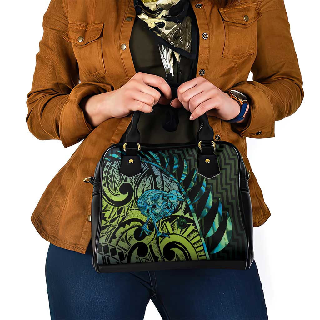 Southland Takehe Pounama Shoulder Handbag Aotearoa Poutama Paua Shell Fern LT14 - Polynesian Pride