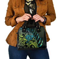 Southland Takehe Pounama Shoulder Handbag Aotearoa Poutama Paua Shell Fern LT14 - Polynesian Pride