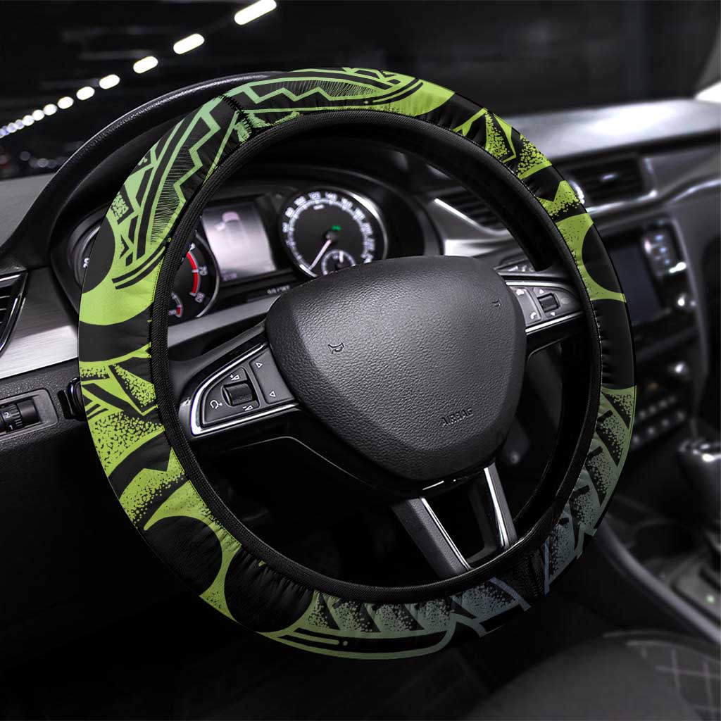 Southland Takehe Pounama Steering Wheel Cover Aotearoa Poutama Paua Shell Fern