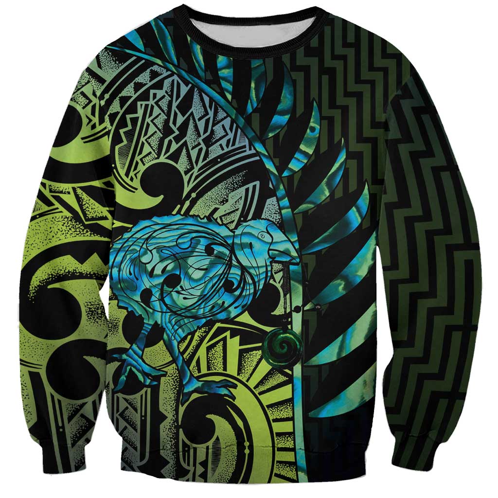 Southland Takehe Pounama Sweatshirt Aotearoa Poutama Paua Shell Fern