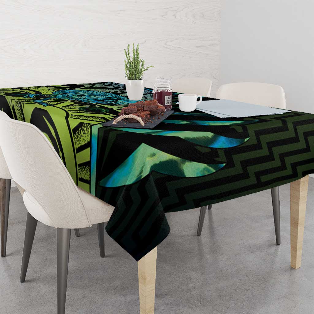 Southland Takehe Pounama Tablecloth Aotearoa Poutama Paua Shell Fern