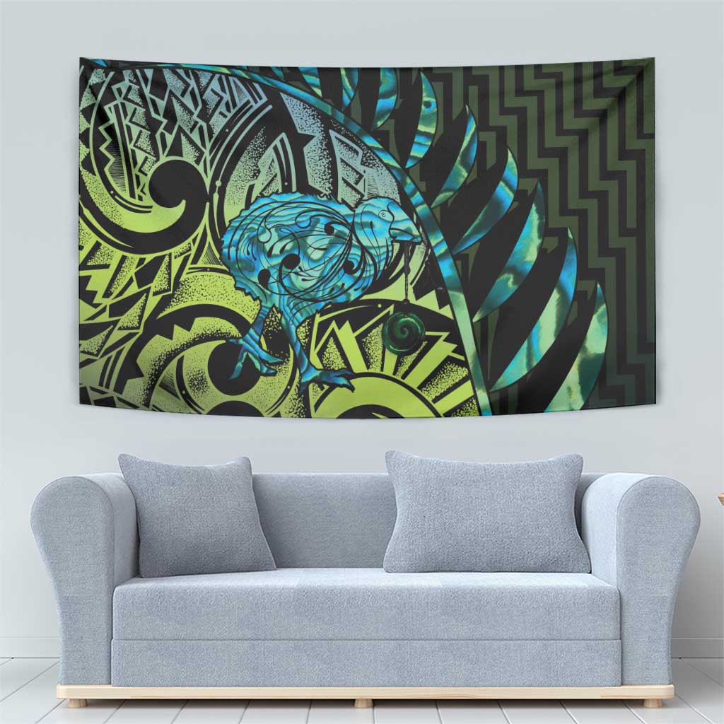 Southland Takehe Pounama Tapestry Aotearoa Poutama Paua Shell Fern LT14 - Polynesian Pride