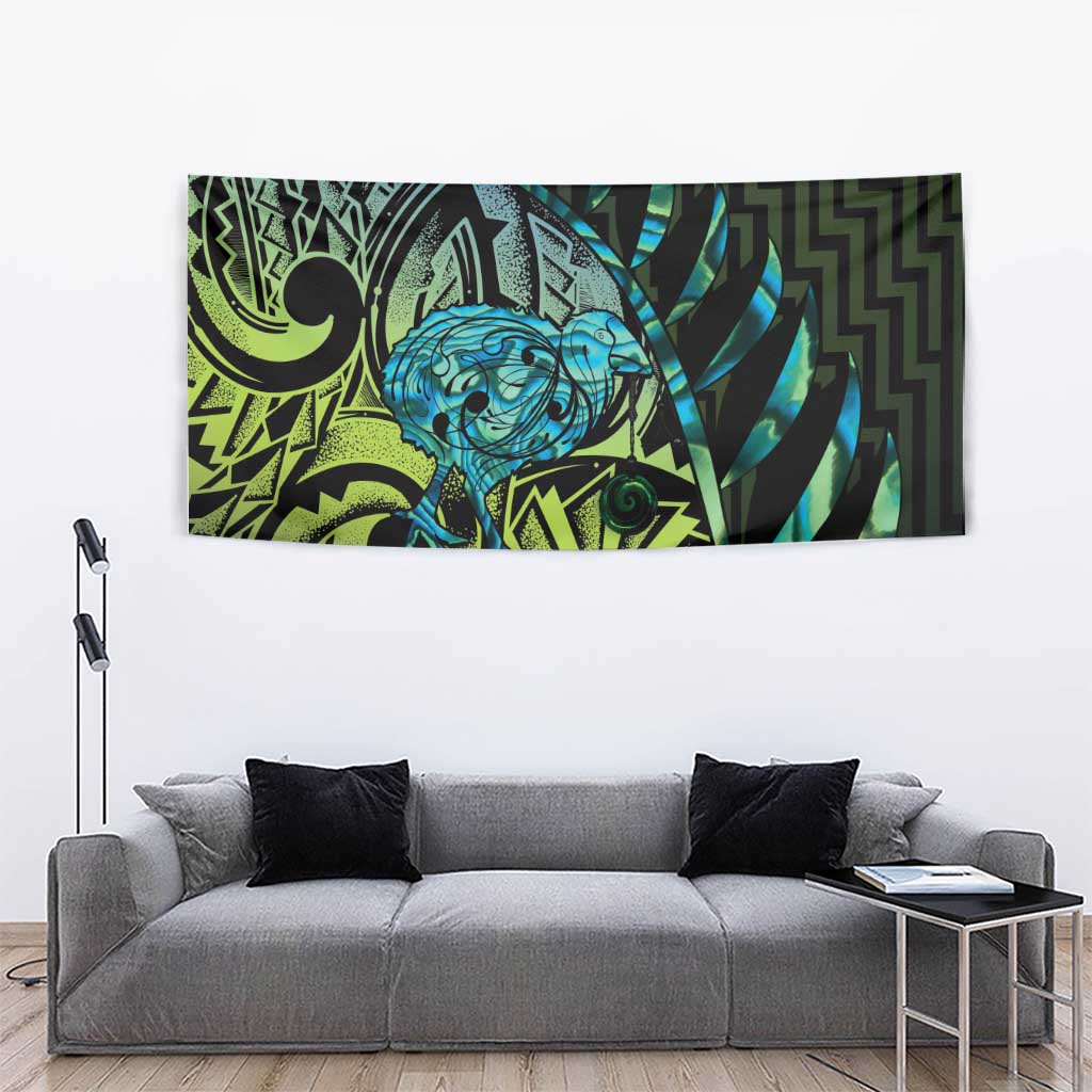 Southland Takehe Pounama Tapestry Aotearoa Poutama Paua Shell Fern LT14 - Polynesian Pride
