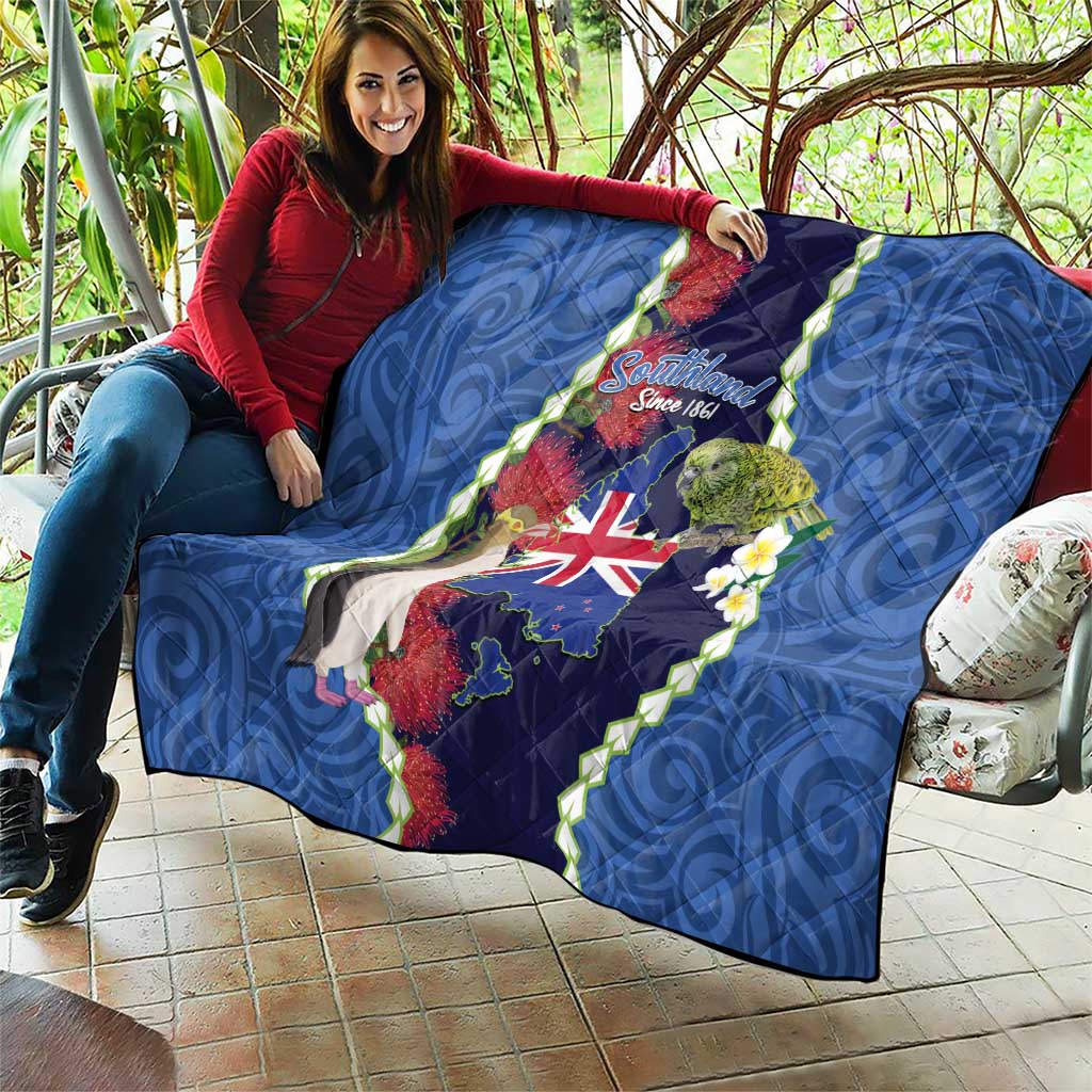 Southland Anniversary Day Quilt Murihiku 1861 Maori Bird Mix Pohutukawa LT14 - Polynesian Pride