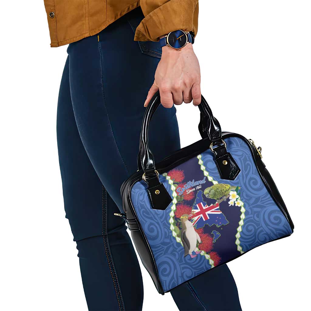 Southland Anniversary Day Shoulder Handbag Murihiku 1861 Maori Bird Mix Pohutukawa LT14 - Polynesian Pride
