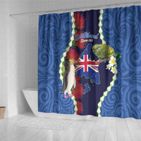 Southland Anniversary Day Shower Curtain Murihiku 1861 Maori Bird Mix Pohutukawa LT14 - Polynesian Pride