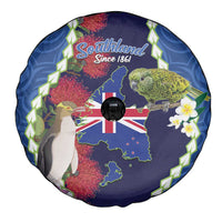 Southland Anniversary Day Spare Tire Cover Murihiku 1861 Maori Bird Mix Pohutukawa