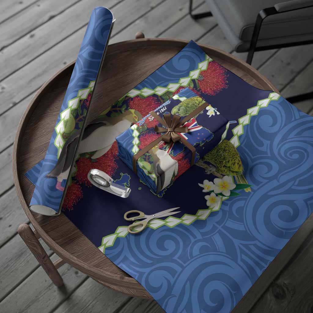 Southland Anniversary Day Wrapping Paper Murihiku 1861 Maori Bird Mix Pohutukawa - Polynesian Pride