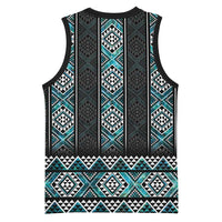 Paua Shell Taniko Pattern Aotearoa Basketball Jersey Niho Taniwha Mix Poutama - Polynesian Pride