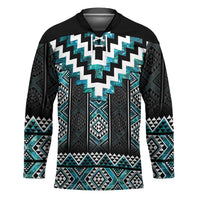 Paua Shell Taniko Pattern Aotearoa Hockey Jersey Niho Taniwha Mix Poutama - Polynesian Pride
