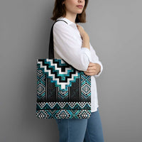 Paua Shell Taniko Pattern Aotearoa Tote Bag Niho Taniwha Mix Poutama - Polynesian Pride