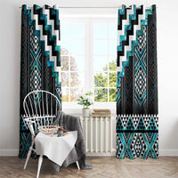 Paua Shell Taniko Pattern Aotearoa Window Curtain Niho Taniwha Mix Poutama