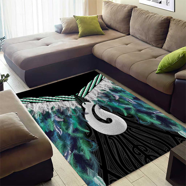 Maori Pattern Rug Aotearoa Korowai Motif Area Rug Hei Matau Poutama Maori Pattern LT14