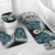 Aotearoa Korowai Motif Bathroom Set Hei Matau Poutama Maori Pattern - Polynesian Pride