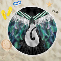Aotearoa Korowai Motif Beach Blanket Hei Matau Poutama Maori Pattern