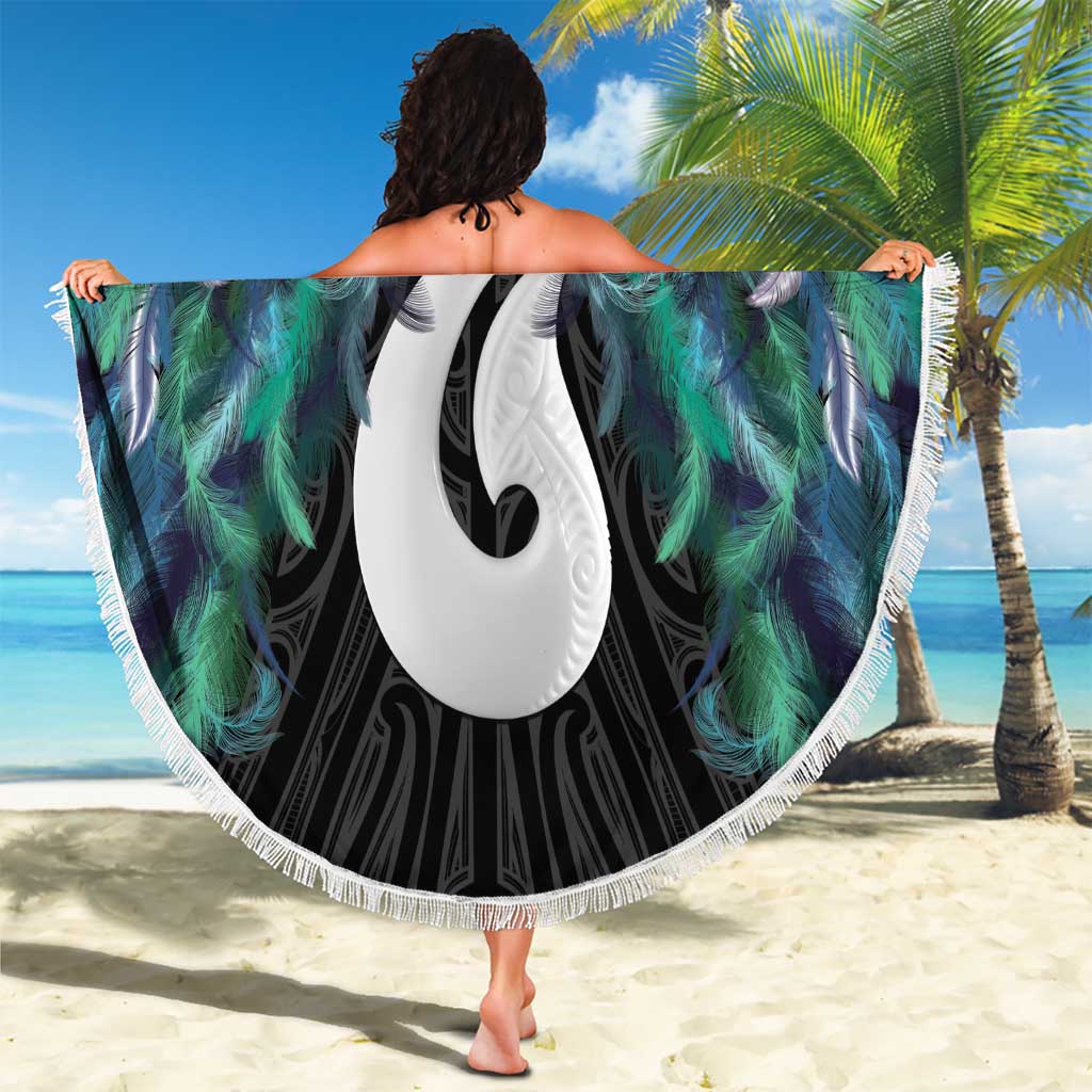 Aotearoa Korowai Motif Beach Blanket Hei Matau Poutama Maori Pattern
