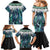 Aotearoa Korowai Motif Family Matching Mermaid Dress and Hawaiian Shirt Hei Matau Poutama Maori Pattern