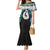 Aotearoa Korowai Motif Family Matching Mermaid Dress and Hawaiian Shirt Hei Matau Poutama Maori Pattern