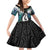 Aotearoa Korowai Motif Family Matching Off Shoulder Short Dress and Hawaiian Shirt Hei Matau Poutama Maori Pattern