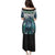 Aotearoa Korowai Motif Family Matching Puletasi and Hawaiian Shirt Hei Matau Poutama Maori Pattern