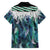 Aotearoa Korowai Motif Family Matching Short Sleeve Bodycon Dress and Hawaiian Shirt Hei Matau Poutama Maori Pattern