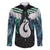 Aotearoa Korowai Motif Family Matching Summer Maxi Dress and Hawaiian Shirt Hei Matau Poutama Maori Pattern