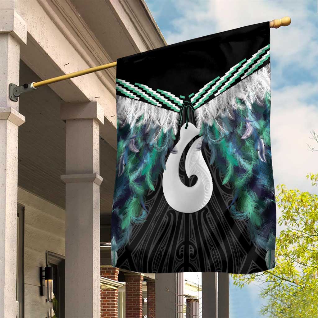 Aotearoa Korowai Motif Garden Flag Hei Matau Poutama Maori Pattern