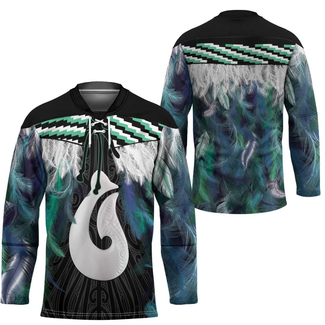 Aotearoa Korowai Motif Hockey Jersey Hei Matau Poutama Maori Pattern LT14 - Polynesian Pride