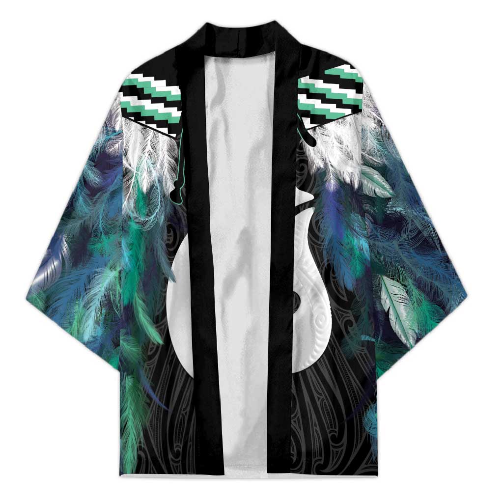 Aotearoa Korowai Motif Kimono Hei Matau Poutama Maori Pattern - Polynesian Pride