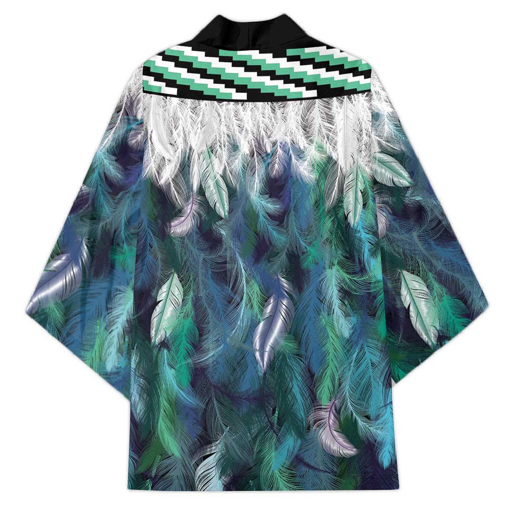 Aotearoa Korowai Motif Kimono Hei Matau Poutama Maori Pattern - Polynesian Pride
