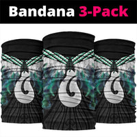 Aotearoa Korowai Motif Neck Gaiter Hei Matau Poutama Maori Pattern - Polynesian Pride