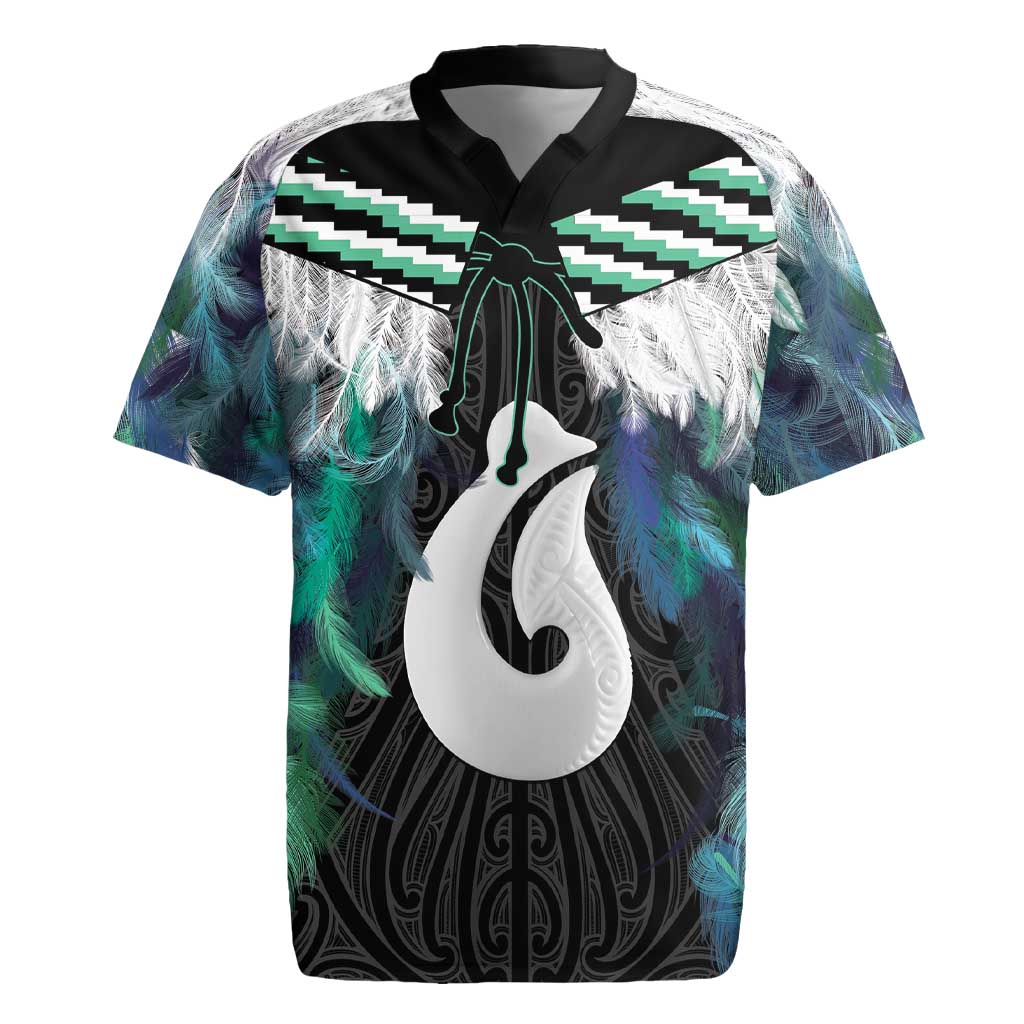 Aotearoa Korowai Motif Rugby Jersey Hei Matau Poutama Maori Pattern