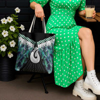 Aotearoa Korowai Motif Tote Bag Hei Matau Poutama Maori Pattern - Polynesian Pride