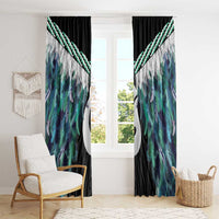 Aotearoa Korowai Motif Window Curtain Hei Matau Poutama Maori Pattern