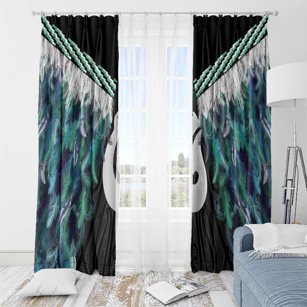 Aotearoa Korowai Motif Window Curtain Hei Matau Poutama Maori Pattern