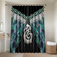 Aotearoa Korowai Motif Bathroom Set Hei Manaia Poutama Maori Pattern - Polynesian Pride