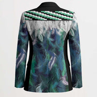 Aotearoa Korowai Motif Blazer Hei Manaia Poutama Maori Pattern - Polynesian Pride