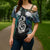 Aotearoa Korowai Motif Cross Shoulder Shirt Hei Manaia Poutama Maori Pattern - Polynesian Pride