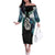 Aotearoa Korowai Motif Family Matching Off The Shoulder Long Sleeve Dress and Hawaiian Shirt Hei Manaia Poutama Maori Pattern
