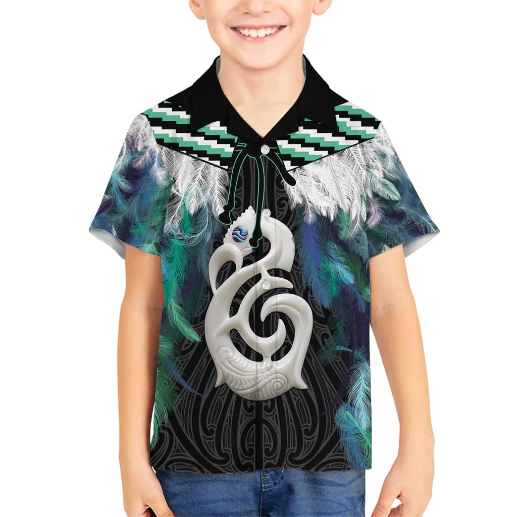 Aotearoa Korowai Motif Family Matching Summer Maxi Dress and Hawaiian Shirt Hei Manaia Poutama Maori Pattern