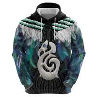 Aotearoa Korowai Motif Hoodie Hei Manaia Poutama Maori Pattern