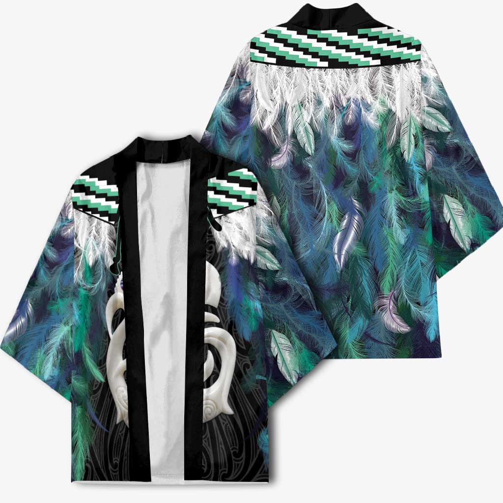Aotearoa Korowai Motif Kimono Hei Manaia Poutama Maori Pattern - Polynesian Pride