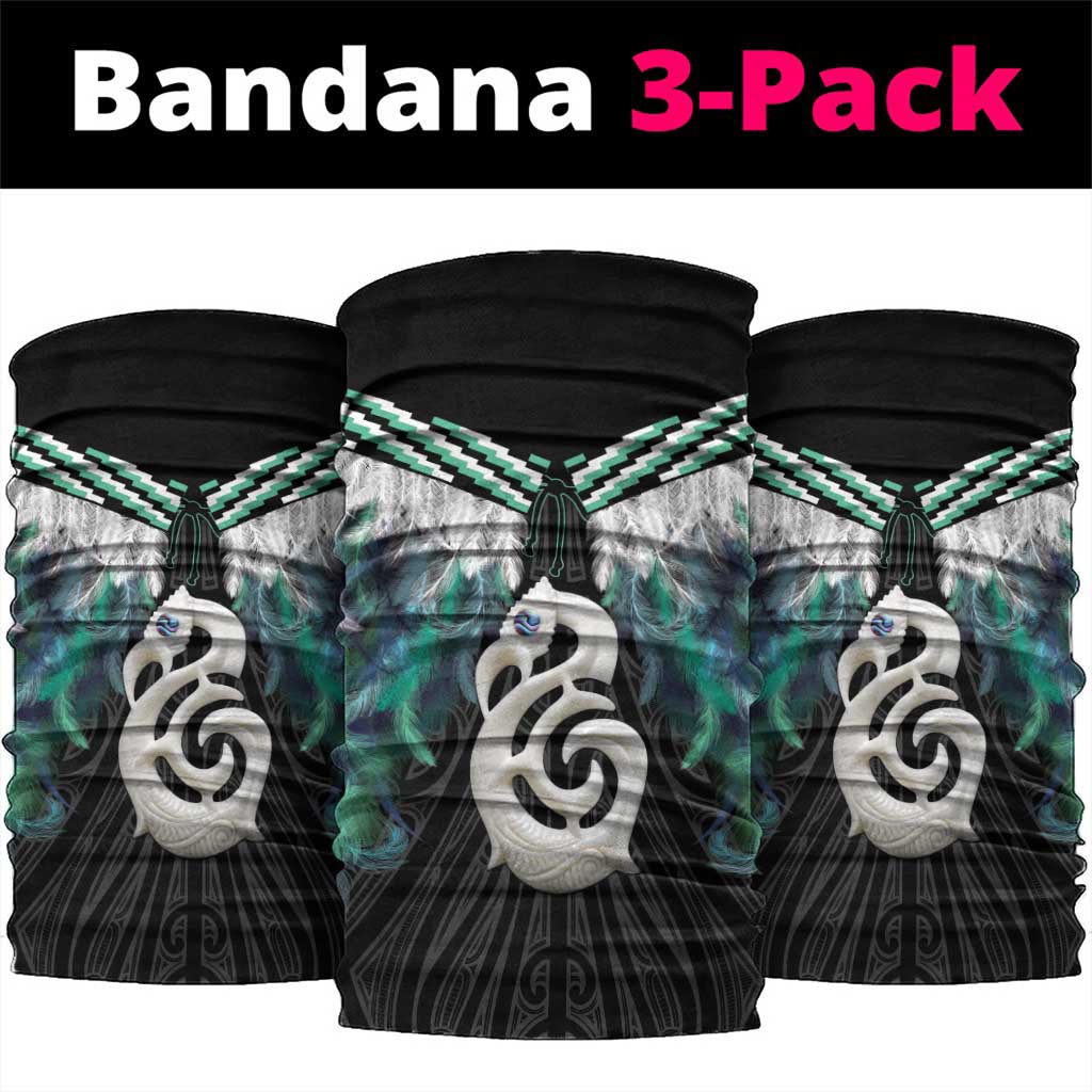 Aotearoa Korowai Motif Neck Gaiter Hei Manaia Poutama Maori Pattern - Polynesian Pride