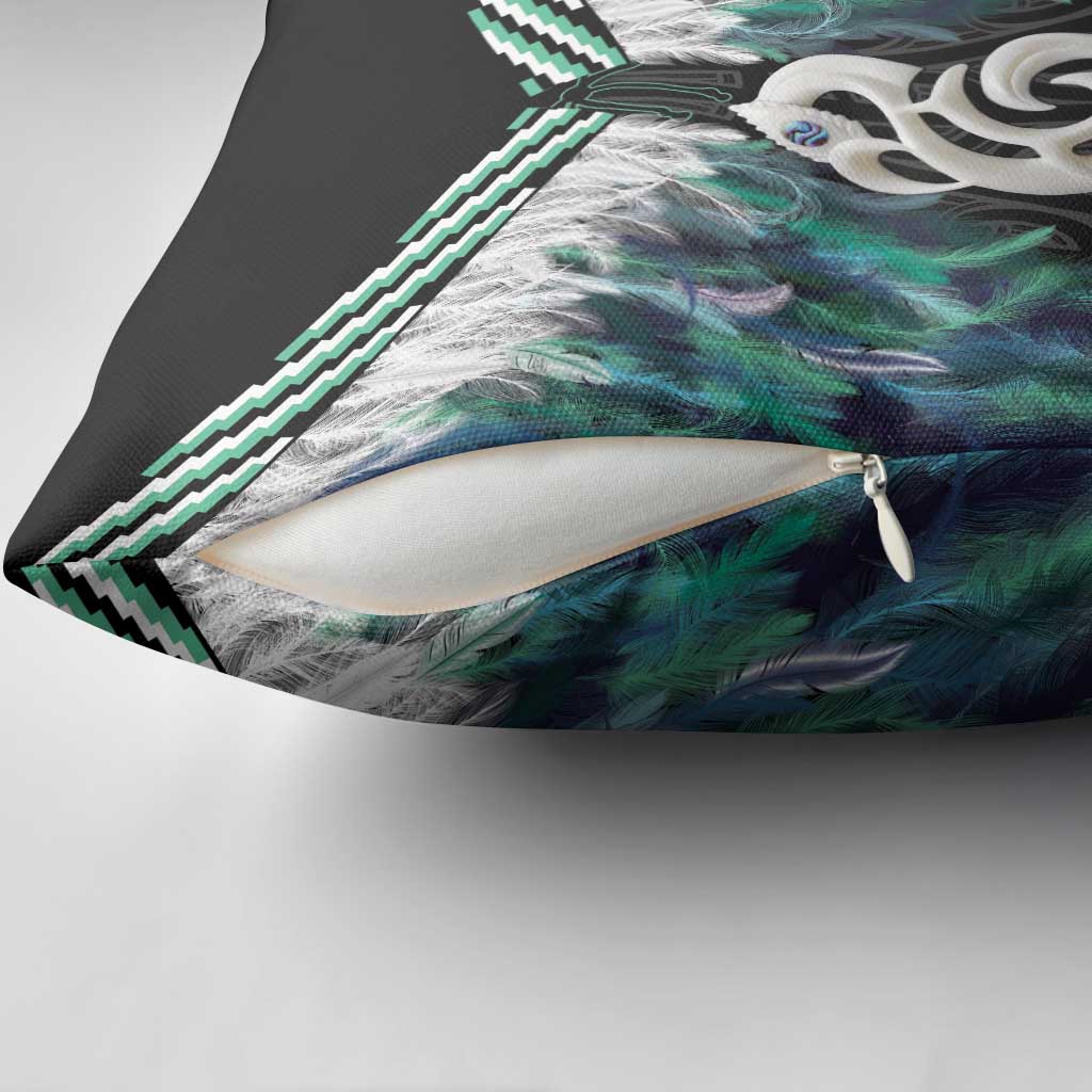 Aotearoa Korowai Motif Pillow Cover Hei Manaia Poutama Maori Pattern - Polynesian Pride