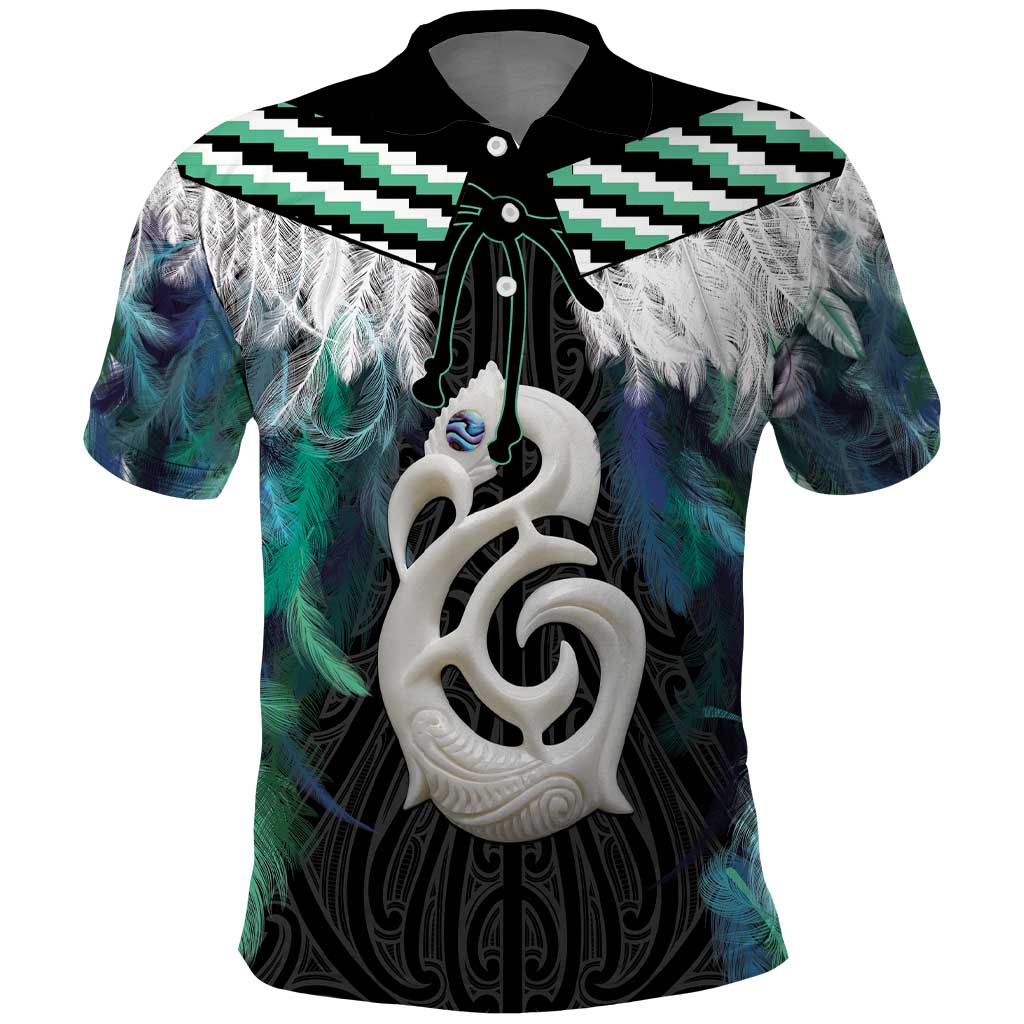 Aotearoa Korowai Motif Polo Shirt Hei Manaia Poutama Maori Pattern